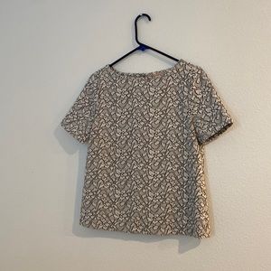 Philosophy black and white floral top